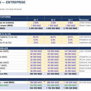 Business plan entreprise maroc