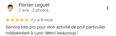 Avis Google de Florian , 5 sur 5, sur ComptaLyon